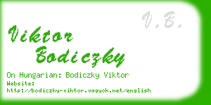 viktor bodiczky business card